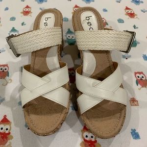 White Wedge Sandals